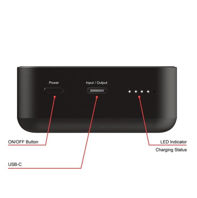 Външна батерия Verbatim Charge 'n' Go Essentials Magnetic Wireless 20000mAh Черен