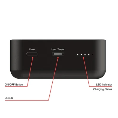 Външна батерия Verbatim Charge 'n' Go Essentials Magnetic Wireless 20000mAh Черен