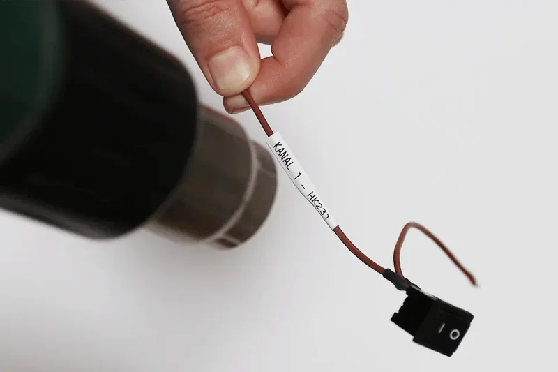 BROTHER Heat Shrink Tube Black on White