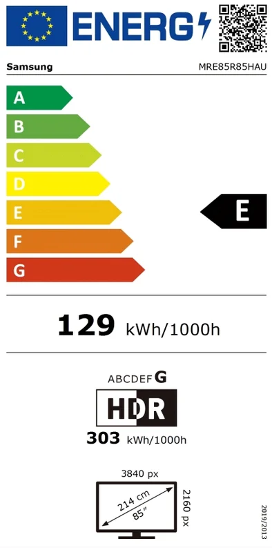 Samsung 85" MRE85R85H Micro RGB 4K UHD Vision AI Smart TV 144 Hz VRR (100 Hz Native) 2026