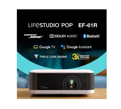 Мултимедиен проектор EPSON Lifestudio POP EF-61R Rose Quartz (V11HB72240), Full HD, 700 лумена, лазер