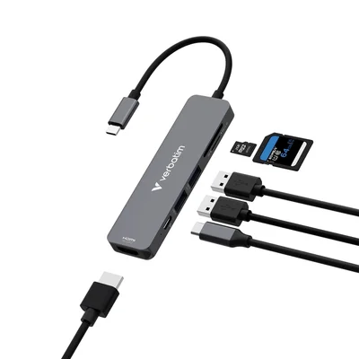 Verbatim USB-C Essentials Multiport Hub 6 Port with card reader