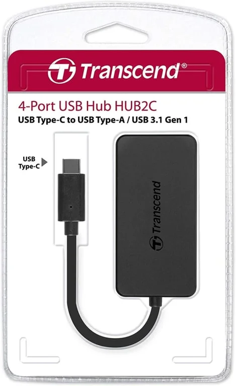 Transcend 4-Port HUB, USB 3.1 Gen 1, Type C
