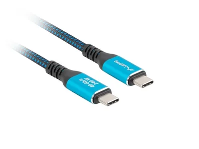 Lanberg USB-C M/M 4.0 cable 2m 240w 8k 60hz black-blue