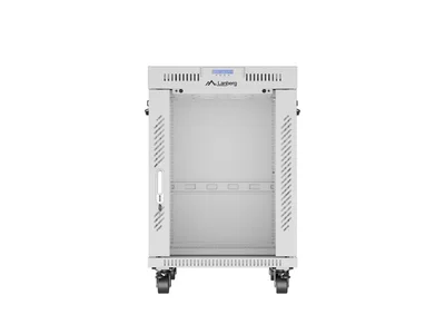 Lanberg rack cabinet 19" free-standing 15U/600x800 (flat pack) with glass door lcd grey v2