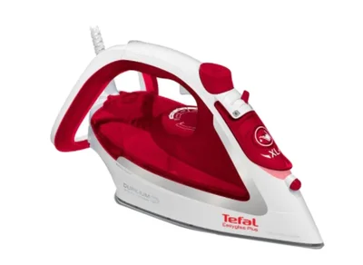 Ютия Tefal – FV5717E0 Easygliss Plus, 2500W, 45g/min, парен удар 195g/min, Durilium AirGlide, червена