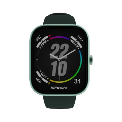 HiFuture Lume Pro Dark Green1, 85 " AMOLED, Always on Display, Powered by Dual Core, Aerospace-Grade Ultra Light Aluminum Frame, Bluetooth Call, 3D User Interface, 1ATM Waterproof, 24/7 True Heart Rate & Blood Oxygen Sensor, 100+Sports Mode, Up to 7 days