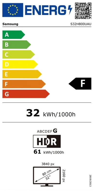 Монитор Samsung – 32H800, 32" VA, 3840x2160, 60Hz, LED