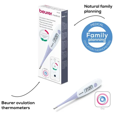 Beurer OT 20 BasalControl Basic - Ovulation thermometer; Suitable for oral & vaginal measurements; Can be disinfected, Waterproof, Measuring time: Up to 3 minutes