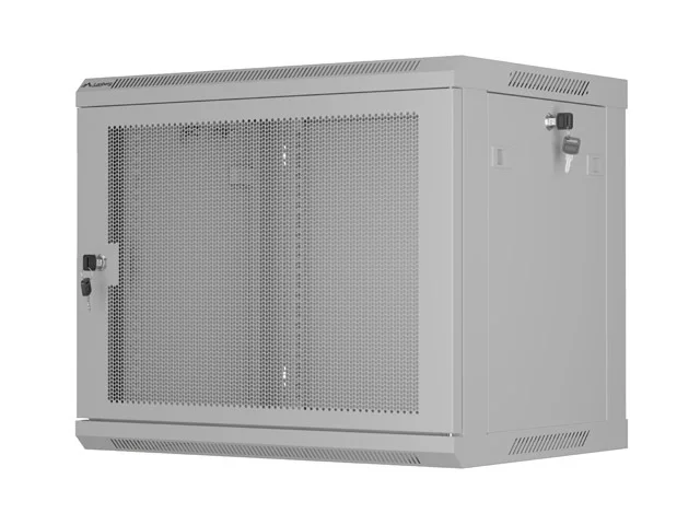 Lanberg rack cabinet 19" wall-mount 9U/600x450 with perforated door grey (flat pack)