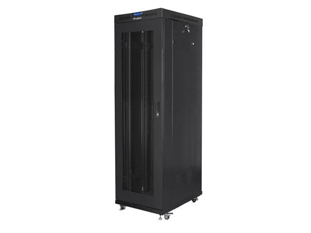 Lanberg rack cabinet 19" free-standing 42U/600x1000 (flat pack) with mesh door lcd black v2