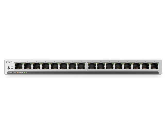 Суич ZyXEL GS1100-16ES 16 порта Gigabit, неподдържан, десктоп