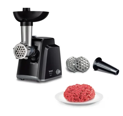 Месомелачка Tefal NE105838 1400W 1.7 kg/min 2 решетки приставка за наденица черен
