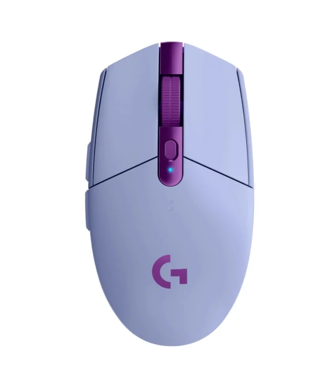 Logitech G305 Wireless Mouse, Lightsync RGB, Lightspeed Wireless, HERO 12K DPI Sensor, 400 IPS, 6 Programmable Buttons, Lilac