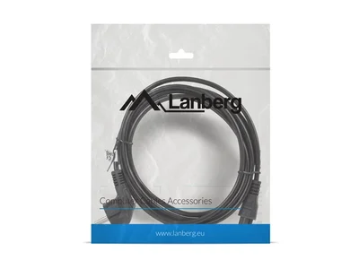 Захранващ кабел Lanberg CEE 7/7 към IEC 320 C5, 3m, черен