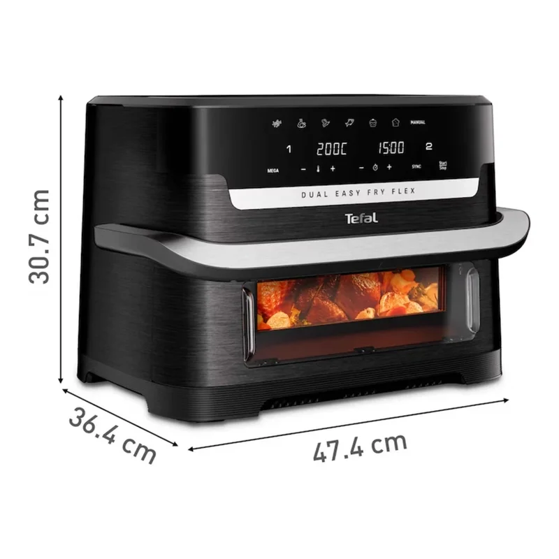 Готварски уред Tefal – EY9278E0 Flex Easy Fry Infrared, 9.0 л, 2700 W, черен