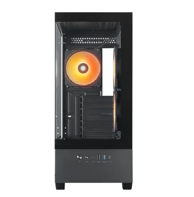 Кутия за компютър Chieftec Vista Middle Tower, черен, прозрачен капак