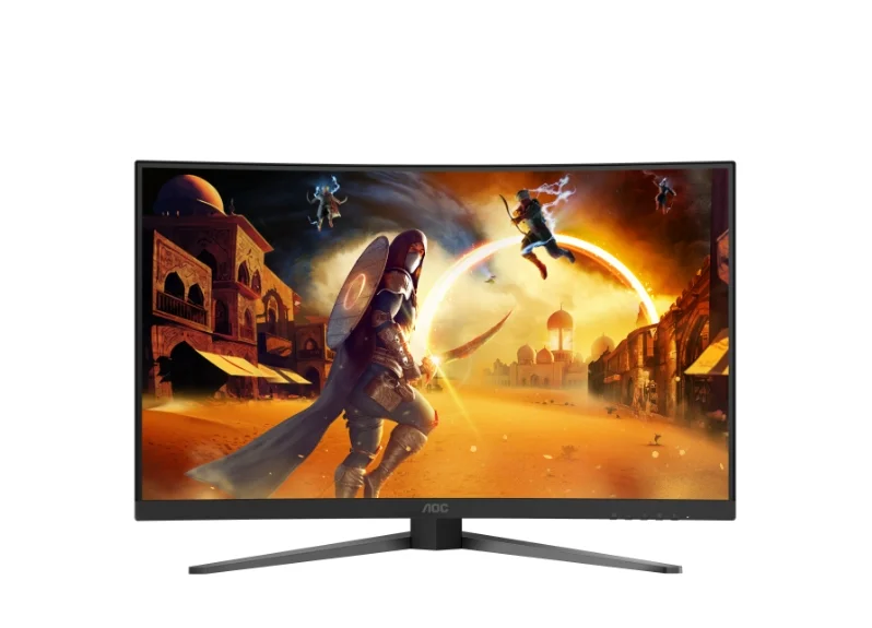 AOC C32G4Z, 31.5" Curved 1500R, VA, WLED, 1920x1080@260Hz (OC, Native 240Hz), 4ms GtG, 0.3ms MPRT, 300cd m/2, 3500:1, Adaptive Sync, FlickerFree, Anti Blue Light, 5Wx2, Tilt, Height Adjust, Swivel, 2xHDMI, DP