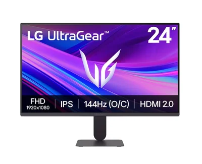 Монитор LG UltraGear 24G411A-B 23.8" IPS 144Hz 1ms Full HD G-SYNC FreeSync HDR10 черен