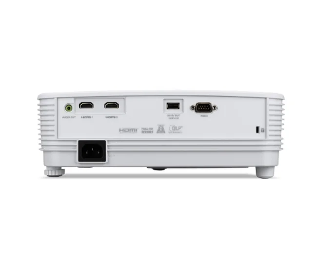 Acer Projector H6542, DLP, FHD (1920x1080), 4000 ANSI Lumens, 13 000:1, 1.1x, 3D ready, 24/7 operation, HDMI 2x1.4, DC Out (5V/1.5A, USB Type A), USB (Type A), RS-232, PC Audio out, Bluelight Shield, Speaker 3W, Bag, 2.4 Kg, 2?, White