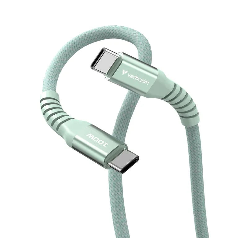 USB-C кабел Verbatim Sync & Charge Magnetic 100W 120 см - Зелен
