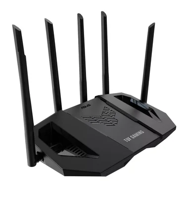 AsusTUF Gaming, BE6500 Dual Band WiFi 7 Router, 4K-QAM, Multi-Link Operation (MLO), Quad 2.5GbE port, Mobile Game Mode, Gear Accelerator, Gaming Port, Open NAT, Smart Home Master, Subscription-Free Security,  AiMesh support, 4G/5G Auto Mobile Tethering