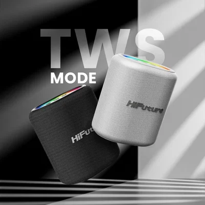 Тонколона HiFuture Vocalist100 Silver Bluetooth 5.3, 20W, караоке, 2 безжични микрофона, 4000mAh батерия, RGB осветление