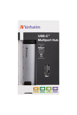 Verbatim USB-C Multiport Hub USB 3.1 Gen1/USB 3.0 x2/HDMI/RJ45