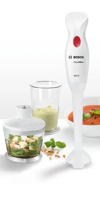 Bosch MSM14200, Blender, CleverMixx, 400 W, Included transparent jug & chopper, White, deep red