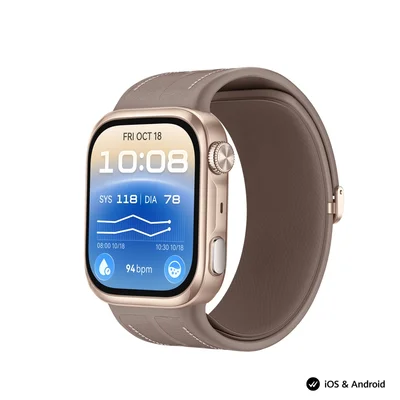 Смарт часовник HUAWEI – Watch D3 Riva-B19, 1.92" AMOLED LTPO, Gold, HarmonyOS, 540 mAh, (с Huawei FreeBuds 7i Conch-T010 White)