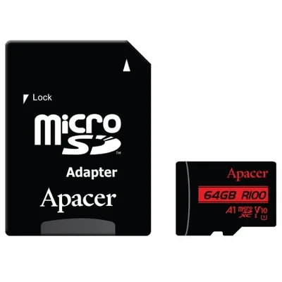 Apacer 64GB microSDHC/SDXC UHS-I U1 V10 A1 (1 adapter)