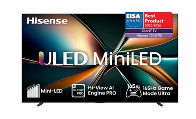 Телевизор Hisense – U7Q, 100", 4K UHD, ULED, 165Hz, Quantum Dot, Dolby Vision IQ, Vidaa