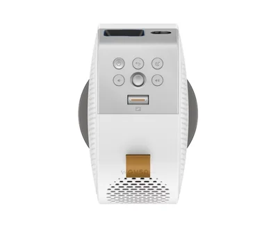 BenQ GV50 Laser Portable Projector, 1080p (1920x1080), 100K:1, 500 ANSI Lumens, 1.2X, Auto Keystone, HDMI (ARC 5.1 channel), USB-C (w/DP PD), USB, BT 5.0,  2x4W Speakers + 10W Woofer, Google TV, SmartRemote App, WiFi, 2.1kg, White