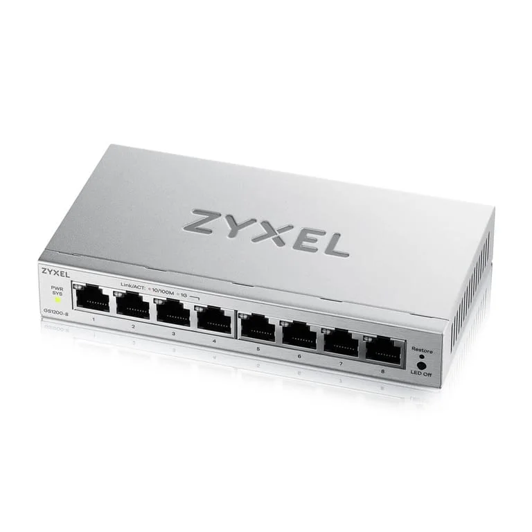ZyXEL GS1200-8 v3, 8 Port Gigabit webmanaged Desktop Switch