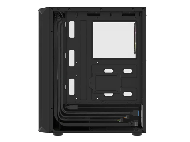 Кутия за компютър FURY Shobo SH4 RGB Middle Tower, прозорец, черен