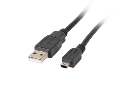 Lanberg USB MINI-B(M) ->  USB-A (M) 2.0 cable 1.8m, black (Canon)