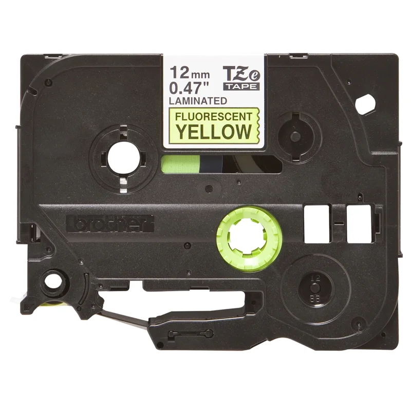 Brother TZe-C31 Black on Fluorescent Yellow, 12mm, 5m