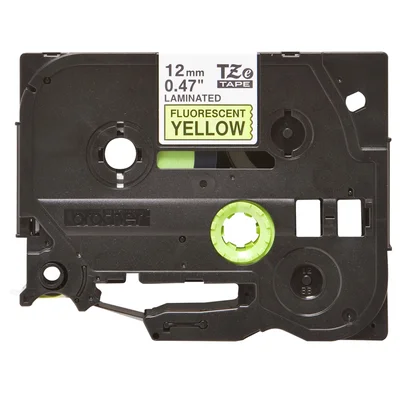 Brother TZe-C31 Black on Fluorescent Yellow, 12mm, 5m