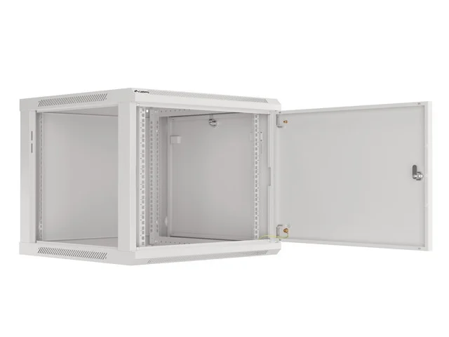 Lanberg rack cabinet 19" wall-mount 9U/600x600 for self-assembly with metal door grey (flat pack)