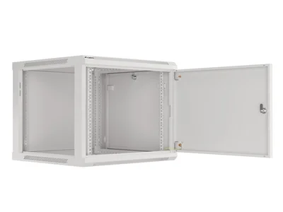 Lanberg rack cabinet 19" wall-mount 9U/600x600 for self-assembly with metal door grey (flat pack)