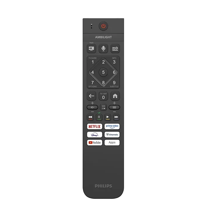 Philips 55OLED801/12, 55" 4K UHD OLED, 3840x2160, 120Hz VRR, DVB-T/T2/C/S/S2, 3 sided Ambilight, HDR10+, Titan OS, Dolby Vision, Atmos, DTS:X, P5 Perfect Picture /Al, AirPlay, BT 5.2, 4*HDMI, 2* USB, 802.11ac, 20W RMS