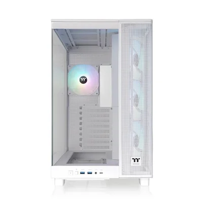 Thermaltake View 380 XL TG ARGB Snow + Thermaltake CT120 EX Reverse ARGB Sync PC Cooling Fan 3 Pack Magnetic Connect White