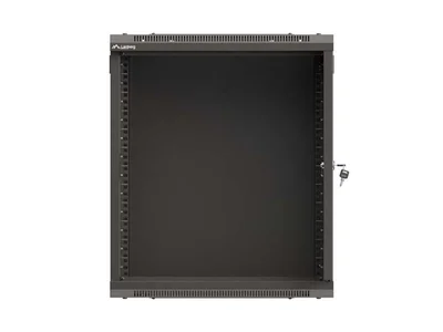 Lanberg Rack Cabinet, 19" wall-mount 12U/540x350 (flat pack) with glass door, Black