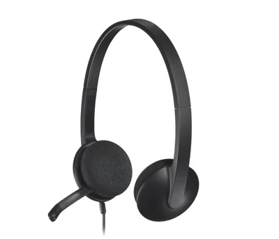 Слушалки Logitech H340 USB, черен