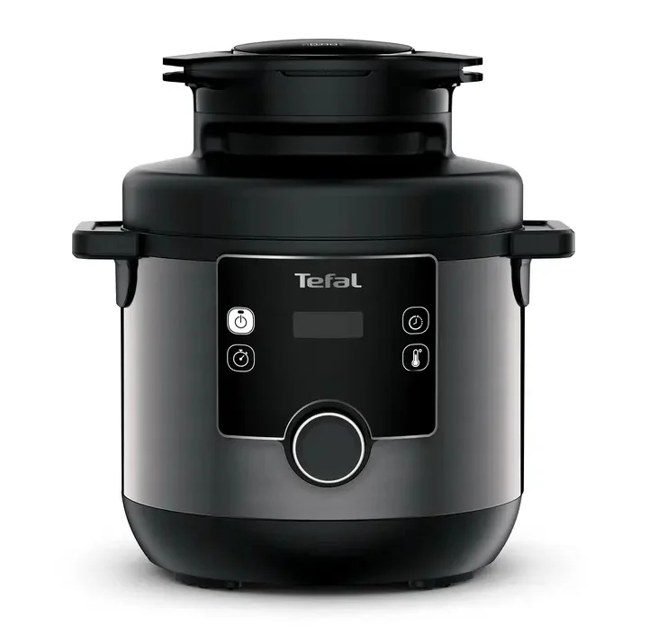 Tefal CY778830 Turbo Cuisine N'Fry 7,6L (Crispy Lid Included), 1200W, Epc, Automatic Prg (10+5Air Frying), Easy Steam Release