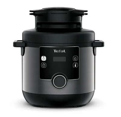 Tefal CY778830 Turbo Cuisine N'Fry 7,6L (Crispy Lid Included), 1200W, Epc, Automatic Prg (10+5Air Frying), Easy Steam Release