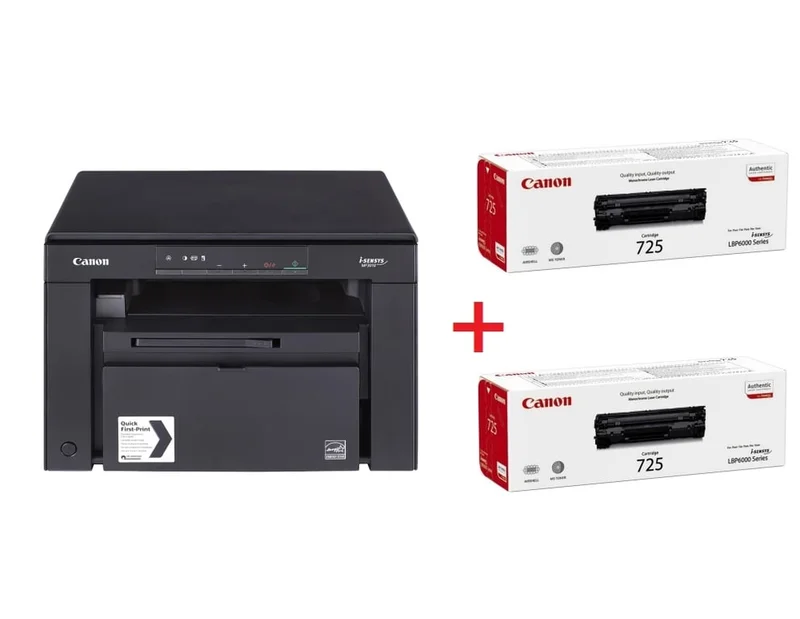 Лазерно мултифункционално устройство Canon i-SENSYS MF3010 + 2x Canon CRG-725