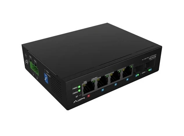 Lanberg Switch Light Industrial POE 1 x BT 3 x AT 2 x SFP DIN Unmanagment Gigabit Ethernet