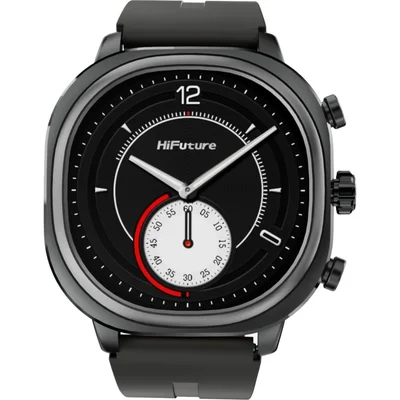 HiFuture AIX Lite Black,  1.43" AMOLED,  466*466, Powered by Dual Core & Syntra AI, Bluetooth Call, 1ATM Waterproof, Sixth Generation Health Sensor, Up to 10 days daily use, Extra Fabric Strap inbox