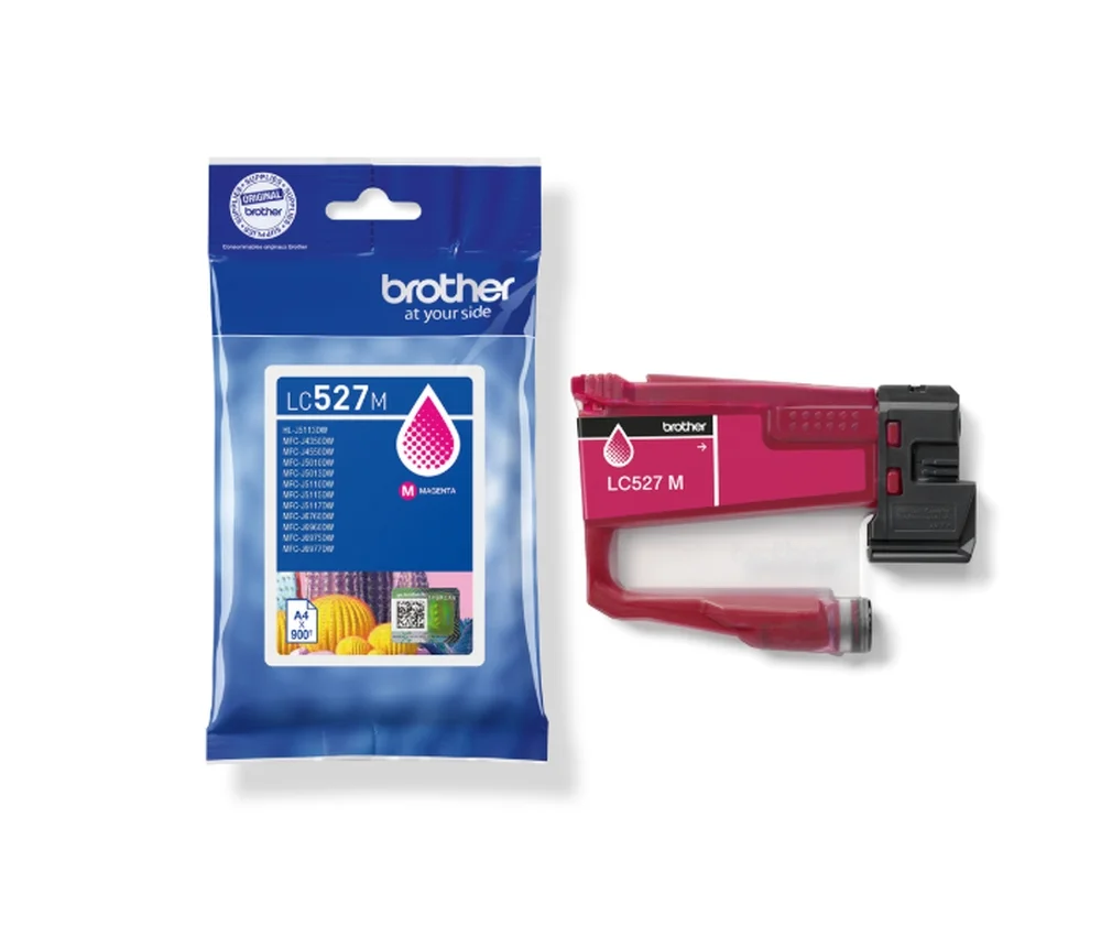 Brother LC527M Magenta Ink Cartridge for MFCJ5010DW/MFCJ5110DW - 900 page yield